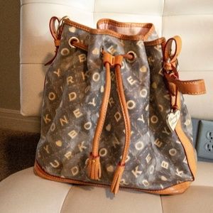 Dooney and Bourke Scrabble Crossword Bucket Bag